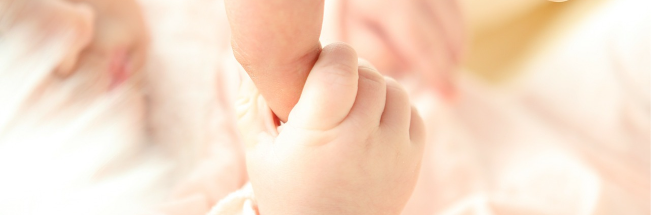 Soft newborn hand detail